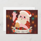 Cartes Pour Fêtes Annuelles Merry Christmas Santa Claus