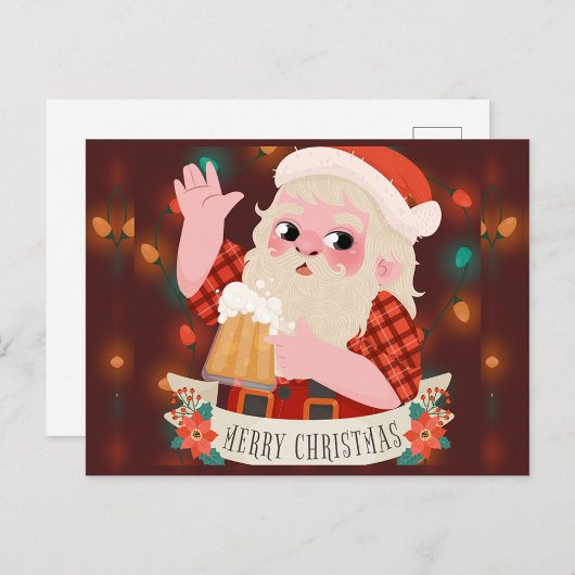 Cartes Pour Fêtes Annuelles Merry Christmas Santa Claus