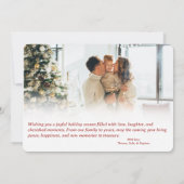 Cartes Pour Fêtes Annuelles Merry Christmas Script Family Custom Photo (Dos)