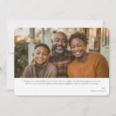 Cartes Pour Fêtes Annuelles Merry Christmas Script Family Photo (Dos)