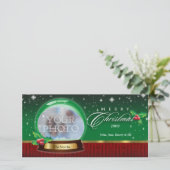 Cartes Pour Fêtes Annuelles Merry Christmas Snow Globe (Debout devant)