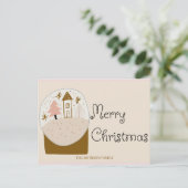 Cartes Pour Fêtes Annuelles Merry Christmas, snow globe design (Debout devant)