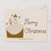 Cartes Pour Fêtes Annuelles Merry Christmas, snow globe design (Devant)
