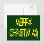 Cartes Pour Fêtes Annuelles Merry Christmas Starry (Devant / Derrière)