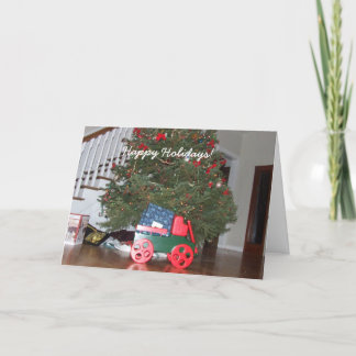 Cartes Pour Fêtes Annuelles Merry Christmas Toy Wagon Card