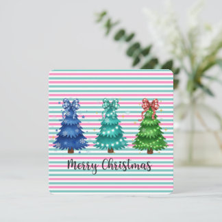 Cartes Pour Fêtes Annuelles Merry Christmas Tree Greeting