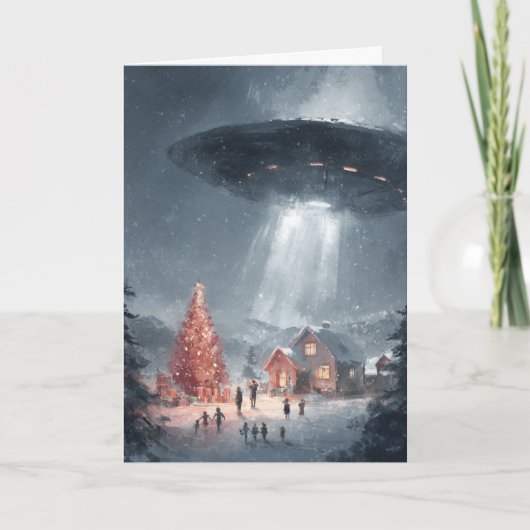 Cartes Pour Fêtes Annuelles Merry Christmas UFO (Devant)