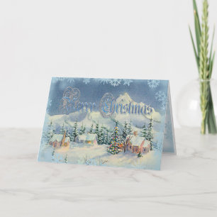 Cartes Pour Fêtes Annuelles MERRY CHRISTMAS VILLAGE par SHARON SHARPE