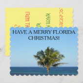 CARTES POUR FÊTES ANNUELLES MERRY FLORIDA NOËL (Devant / Derrière)