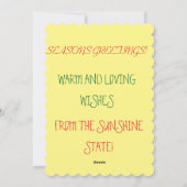 CARTES POUR FÊTES ANNUELLES MERRY FLORIDA NOËL (Dos)