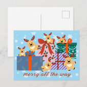 Cartes Pour Fêtes Annuelles Merry Holiday Postcard (Devant / Derrière)