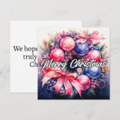 Cartes Pour Fêtes Annuelles Merry Joyeux Joyeux Noël Wreath (Devant / Derrière)