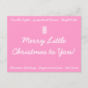 Cartes Pour Fêtes Annuelles MERRY LITTLE CHRISTMAS Postcard