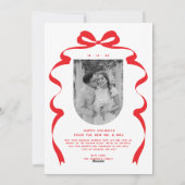 Cartes Pour Fêtes Annuelles Merry & Married Bow Photo Noël Nouveaux mariés (Dos)