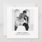 Cartes Pour Fêtes Annuelles Merry & Married - Personalized Newlywed Christmas (Devant)
