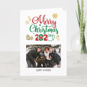 Cartes Pour Fêtes Annuelles Merry & Masked Christmas 2020 Photo