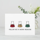 Cartes Pour Fêtes Annuelles Merry Mesure Chimie Science Erlenmeyer Vacances (Debout devant)