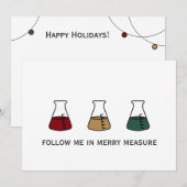 Cartes Pour Fêtes Annuelles Merry Mesure Chimie Science Erlenmeyer Vacances (Devant / Derrière)