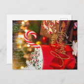 CARTES POUR FÊTES ANNUELLES MERRY NOËL (Devant / Derrière)