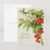 Cartes Pour Fêtes Annuelles Merry noël cerise vintage (Devant / Derrière)