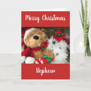 CARTES POUR FÊTES ANNUELLES MERRY NOËL **NEPHEW**