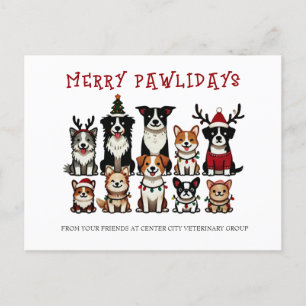 Cartes Pour Fêtes Annuelles Merry Pawlidays Vétérinaire