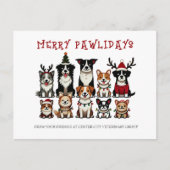 Cartes Pour Fêtes Annuelles Merry Pawlidays Vétérinaire (Devant)