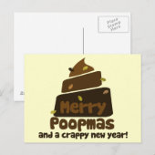 Cartes Pour Fêtes Annuelles Merry Poopmas (Devant / Derrière)