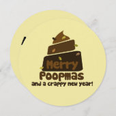 Cartes Pour Fêtes Annuelles Merry Poopmas (Devant / Derrière)