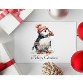 Cartes Pour Fêtes Annuelles Merry Puffin, personnalisé