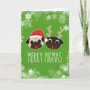 Cartes Pour Fêtes Annuelles Merry Pugmas