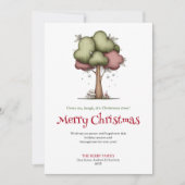 Cartes Pour Fêtes Annuelles Merry Quirky Christmas Tree Minimalist Design (Devant)