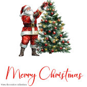 Cartes Pour Fêtes Annuelles Merry Santa Claus Rustic Custom Editable Holiday