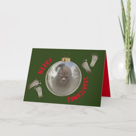 CARTES POUR FÊTES ANNUELLES MERRY SQUATCHMAS (Devant)