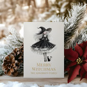 Cartes Pour Fêtes Annuelles Merry Witchmas Dark Gothic Witch Holiday Card