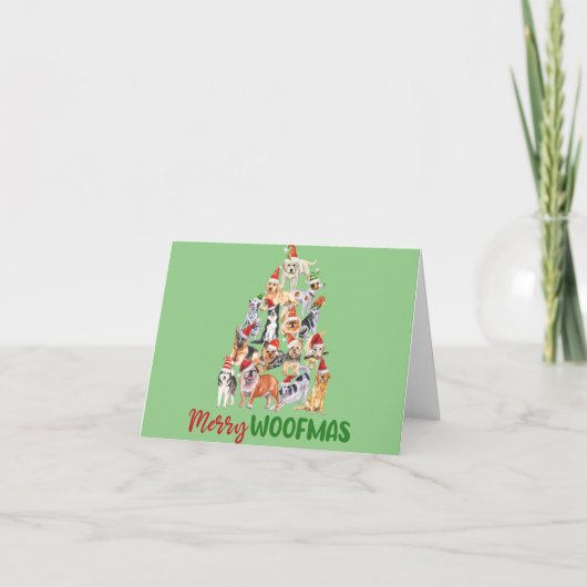 Cartes Pour Fêtes Annuelles Merry Woofmas (Devant)