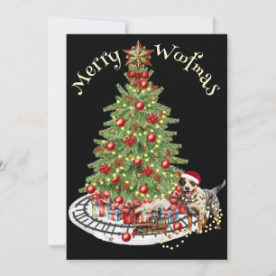 Cartes Pour Fêtes Annuelles Merry Woofmas Chien Conception - Australian Cattle