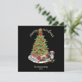 Cartes Pour Fêtes Annuelles Merry Woofmas Chien Design - Bernese Mountain Dog (Debout devant)