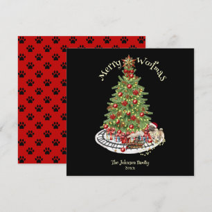 Cartes Pour Fêtes Annuelles Merry Woofmas Chien Design - Carlin