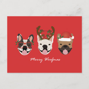 Cartes Pour Fêtes Annuelles Merry Woofmas Têtes de Noël