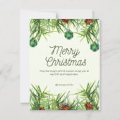 Cartes Pour Fêtes Annuelles Merrycristmas (Dos)