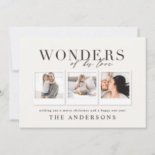 Cartes Pour Fêtes Annuelles Merveilles de son amour multi-photo plaid backer