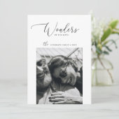 Cartes Pour Fêtes Annuelles Merveilles de son amour | Photo de Noël minimalist (Debout devant)