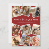 Cartes Pour Fêtes Annuelles Merveilleuse année photo collage Noël (Devant)