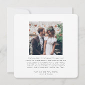 Cartes Pour Fêtes Annuelles Merveilleusement toujours après les jeunes mariés (Dos)