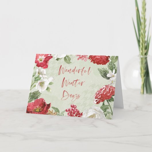 Cartes Pour Fêtes Annuelles Merveilleuses journées d'hiver (Devant)