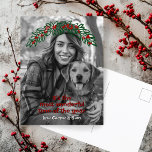 Cartes Pour Fêtes Annuelles Merveilleux Garland Wreath CUSTOM PHOTO Noël<br><div class="desc">Dessin de guirlande à sucre pour souhaiter à quelqu'un des vacances heureuses! Ajoutez votre propre photo ! Cliquez sur "personnaliser" pour modifier le texte et ajouter votre propre photo sur le côté avant. Assurez-vous qu'il est derrière dans les couches. (si vous avez besoin d'aide, vous pouvez contacter Zazzle help ou...</div>