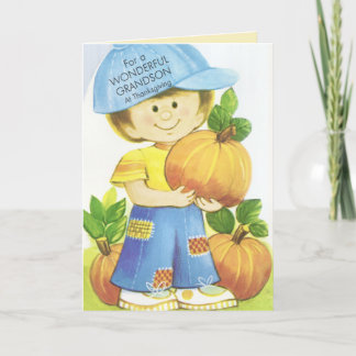 Cartes Pour Fêtes Annuelles Merveilleux Grandson Thanksgiving