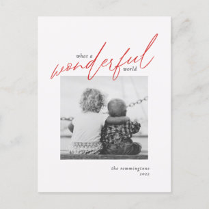 Cartes Pour Fêtes Annuelles Merveilleux Monde Simple Photo Noël Fête Rouge