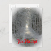 Cartes Pour Fêtes Annuelles Merveilleux Noël Solstice d'hiver (Devant / Derrière)